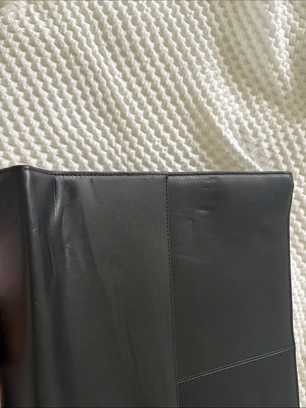 Hartmann Black Leather Messenger Bag